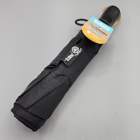 Rain & Sun Auto Open Umbrella with Large 42" Coverage New Black - Picture 10 of 10